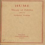 Hume. Theory of Politics door Frederick Watkins