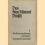 Das Neue testament Deutsch 7. Die Briefe an die Korinther
Heinz-Dietrich Wendland
€ 5,00