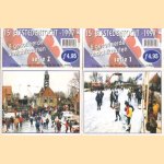 15e Elfstedentocht - 1997 - 8 gesorteerde ansichtkaarten - serie 1 en serie 2 door diverse auteurs