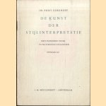 De kunst der stijlinterpretatie. Een pleidooi voor functionele stilistiek. Openbare les, gegeven op 11 december 1961 door Dr Emmy Kerkhoff