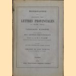 Monographie des éditions des Lettres Provinciales de Blaise Pascal, ou Catalogue raisonné d'une collection des Lettres provinciales formé par feu M.J.H. Basse door Blaise Pascal