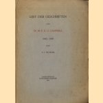 Lijst der geschriften van Dr. M.F.A.G. Campbell 1840-1890 door A.J. de Mare