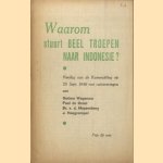 Waarom stuurt Beel troepen naar Indonesië? Verslag van de Kamerzitting op 25 Sept. 1946 door Gerben Wagenaar e.a.