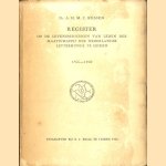 Register op de levensberichten van leden der Maatschappij der Nederlandse Letterkunde te Leiden 1766-1960 door Dr. A.H.M.C. Kessen