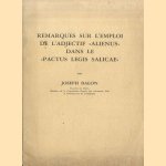 Remarques sur l'emploi de l'adjectif "alienus" dans le "Pactus legis salicae" door Joseph Balon