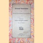 Kritische Verzeichnisse von Werken hervorragender Kupferstecher. Erster Band: Georg Friedrich Schmidt door Prof. J.E. Wessely