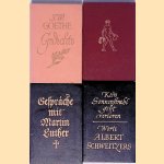 4 miniature books: J.W. Goethe, Gedichte; Plato, Die Verteidigung des Sokrates; Gespräche mit Martin Luther; Kein Sonnenstrahl geht Verloren, Worte Albert Schweitzers. door Hyperion-Bücherei