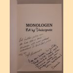 Monologen, not by Shakespeare *GESIGNEERD* door Annemarie de Bruijn e.a.