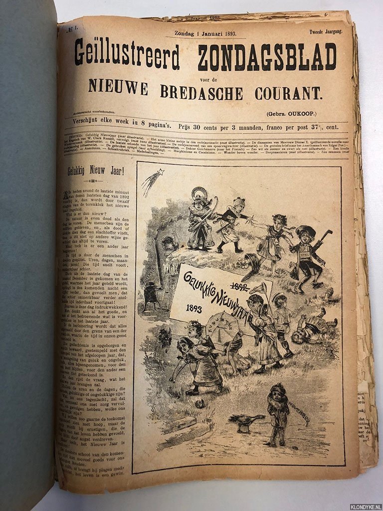 Oukoop, Gebr. - Geillustreerd Zondagsblad voor de Nieruwe Bredasche Courant - tweede Jaargang no. 1 tot en met 52